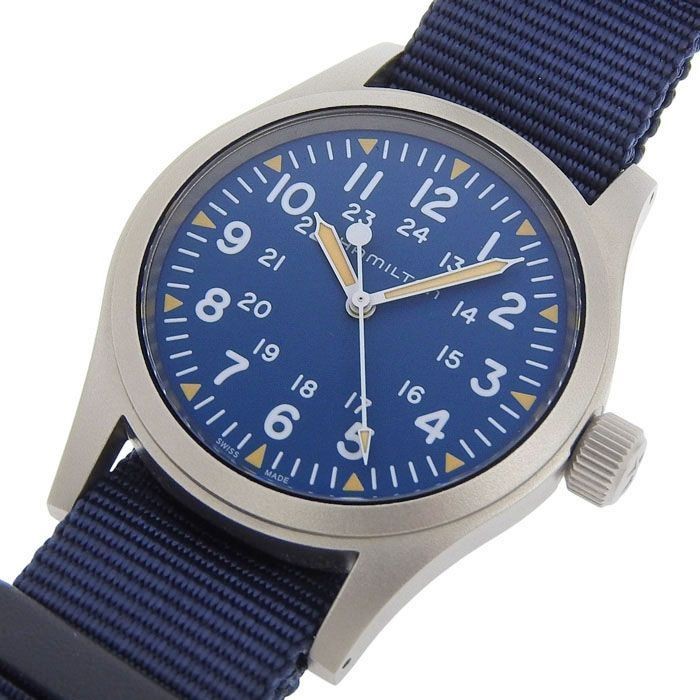HAMILTON Hamilton Khaki Field Mechanical H694390 Blue Dial SS Fabric Watch