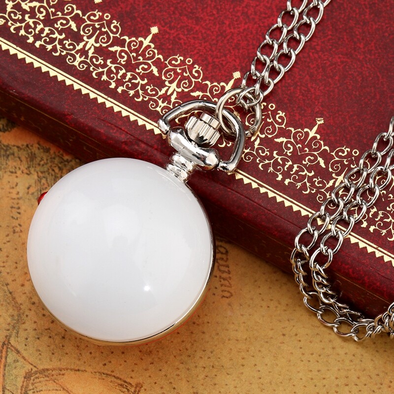 Pocket Watch Necklace Gift Arabic Numerals Dial Modern Fashion Style Retro Chain