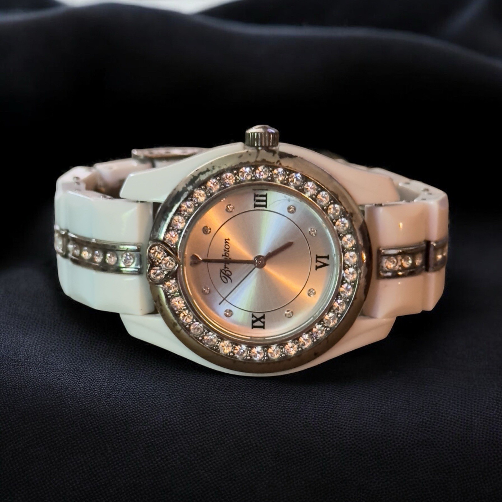 Brighton Dana Point white link watch