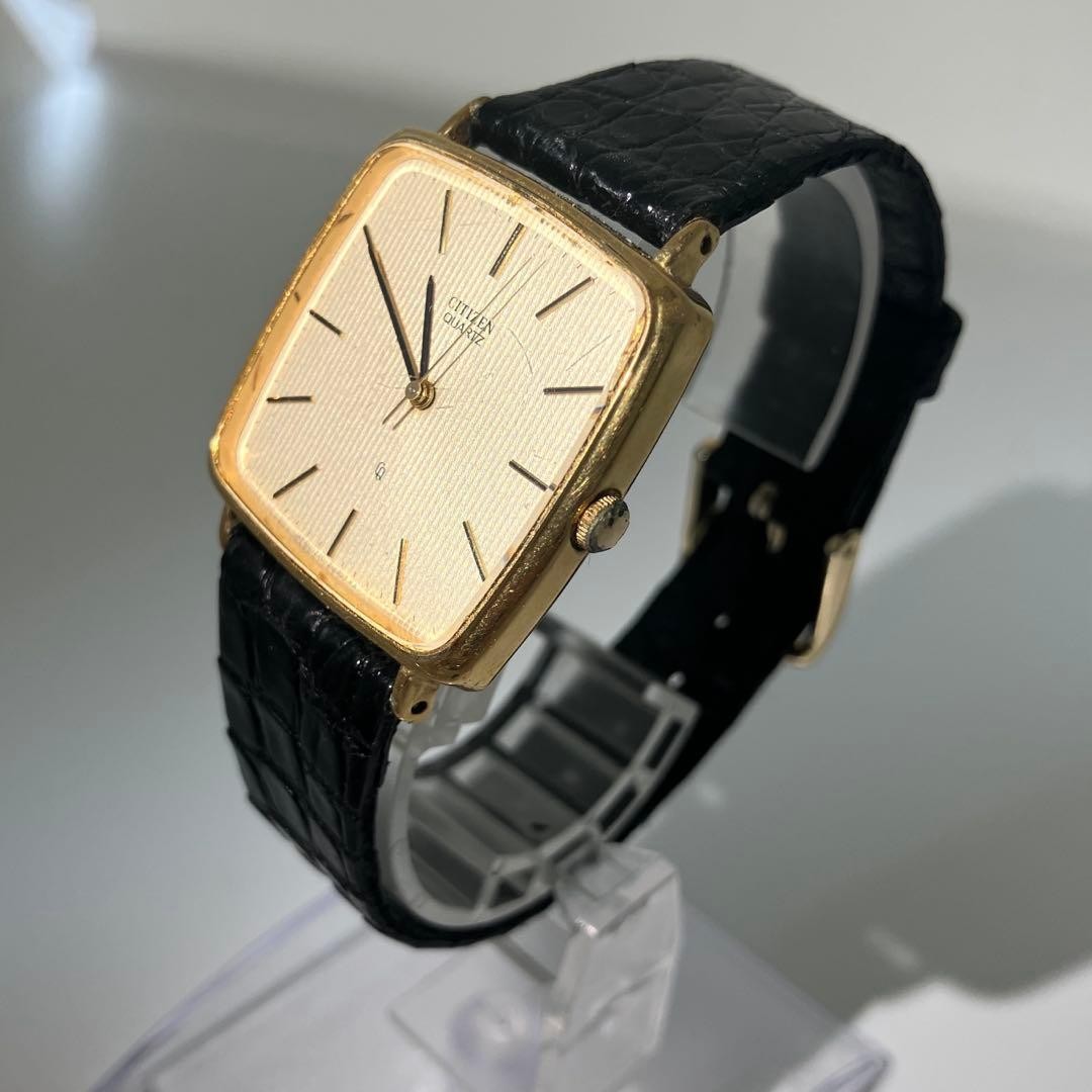 CITIZEN 4-212509 Analog Square Watch, Working Condition
