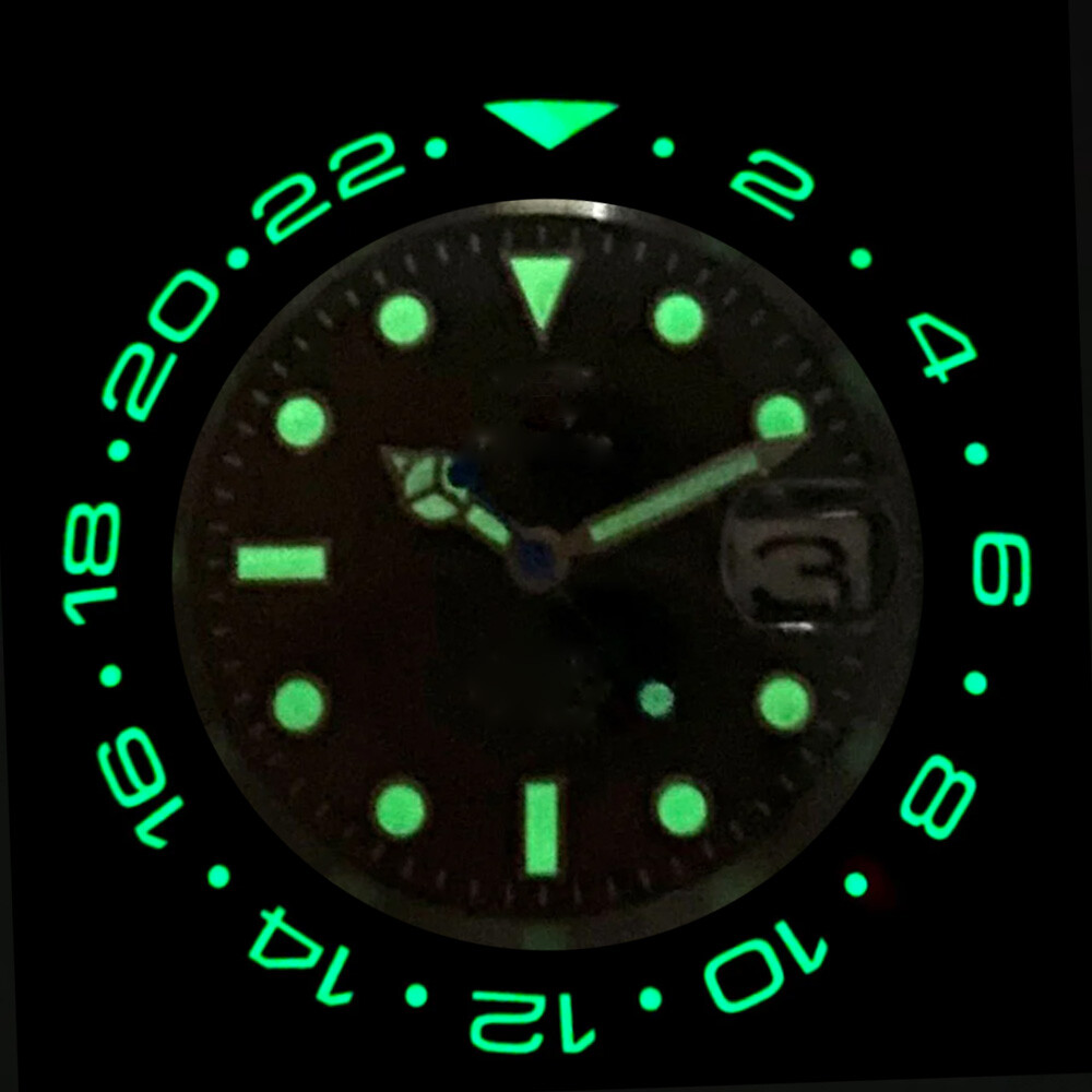 C3 Luminous Insert 38mm SUB Case NH35A Automatic Watch For Men Sapphire Glass