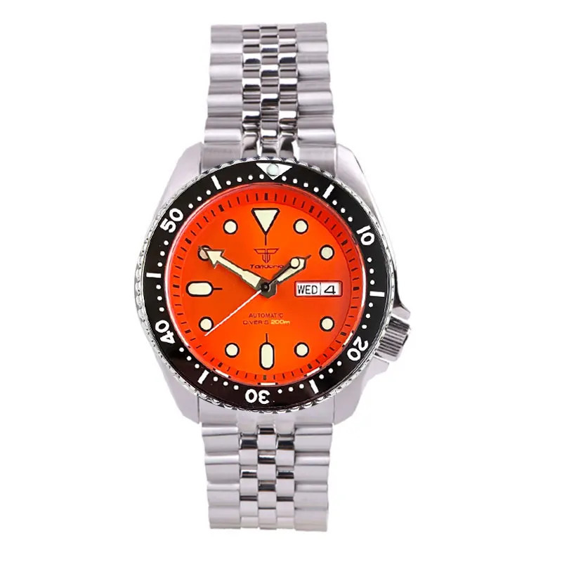 Tandorio 41mm 20ATM Black NH36A Mechanical Auto Diver Men Watch Sapphire Glass