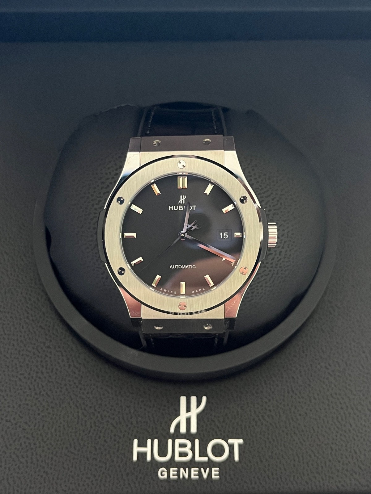 Hublot Classic Fusion 42mm Automatic Black Dial Steel Men’s Watch – Box Only