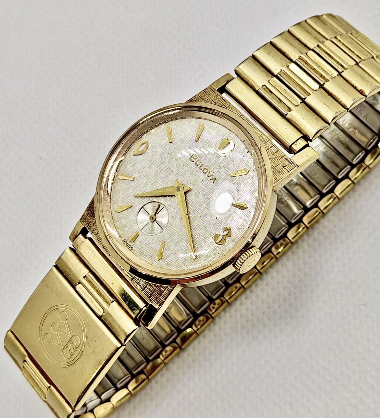 Vintage 1963 Bulova American Eagle Men’s Watch 11AF Textured Dial