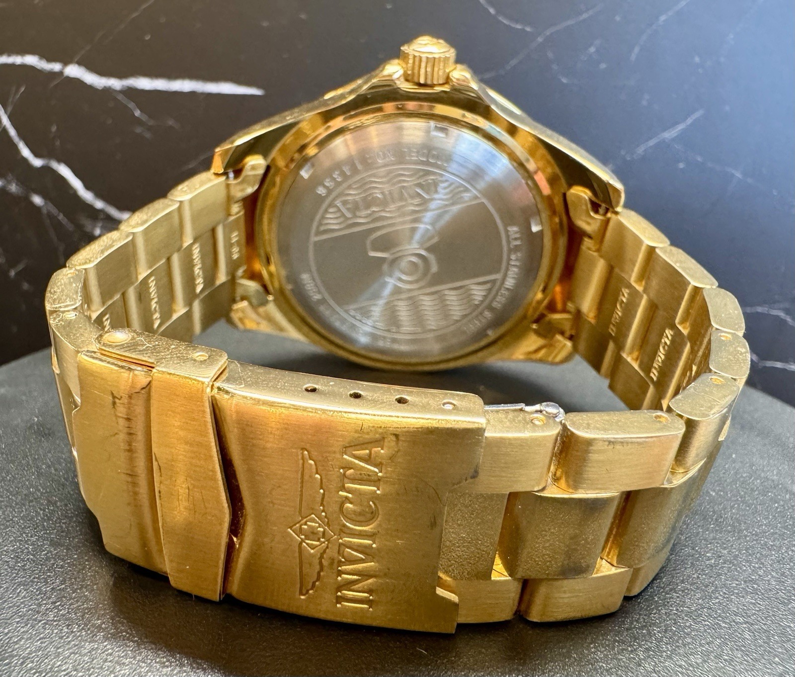 Invicta Pro Diver (14356) Gold Tone 47mm Quartz • Carbon Fiber Dial Men’s Watch