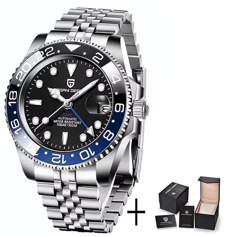Pagani Design 1662 GMT Automatic Men’s Watch Ceramic Bezel Sapphire 100M