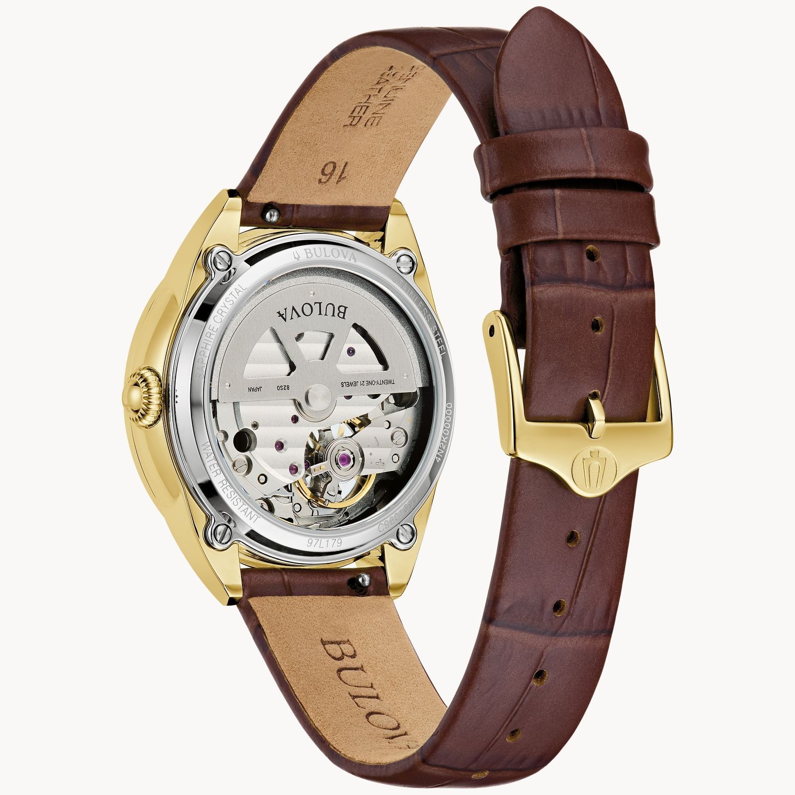 Bulova Women’s Sutton Automatic Brown Watch 34MM 97L179