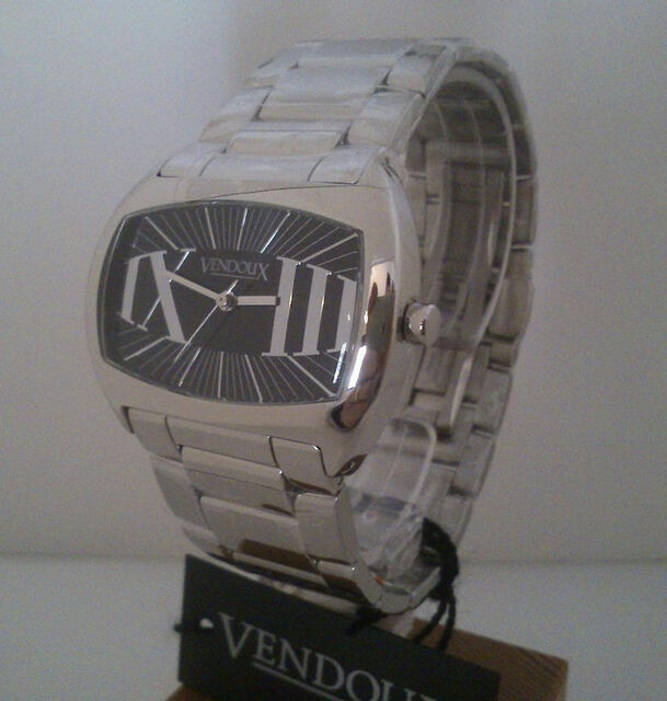 Vendoux watch for women all stainless steel MS19410 new 5 atm butterfly clasp