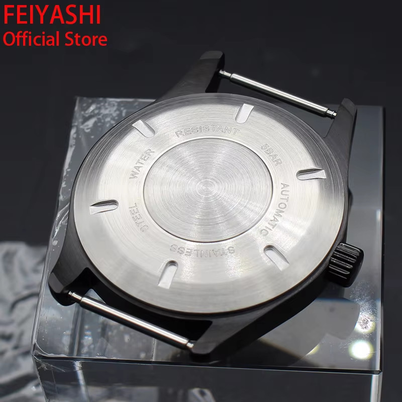 Black PVD 40Mm Brushed and Polished Pilot Watch Case 316L Stainless Steel for Se