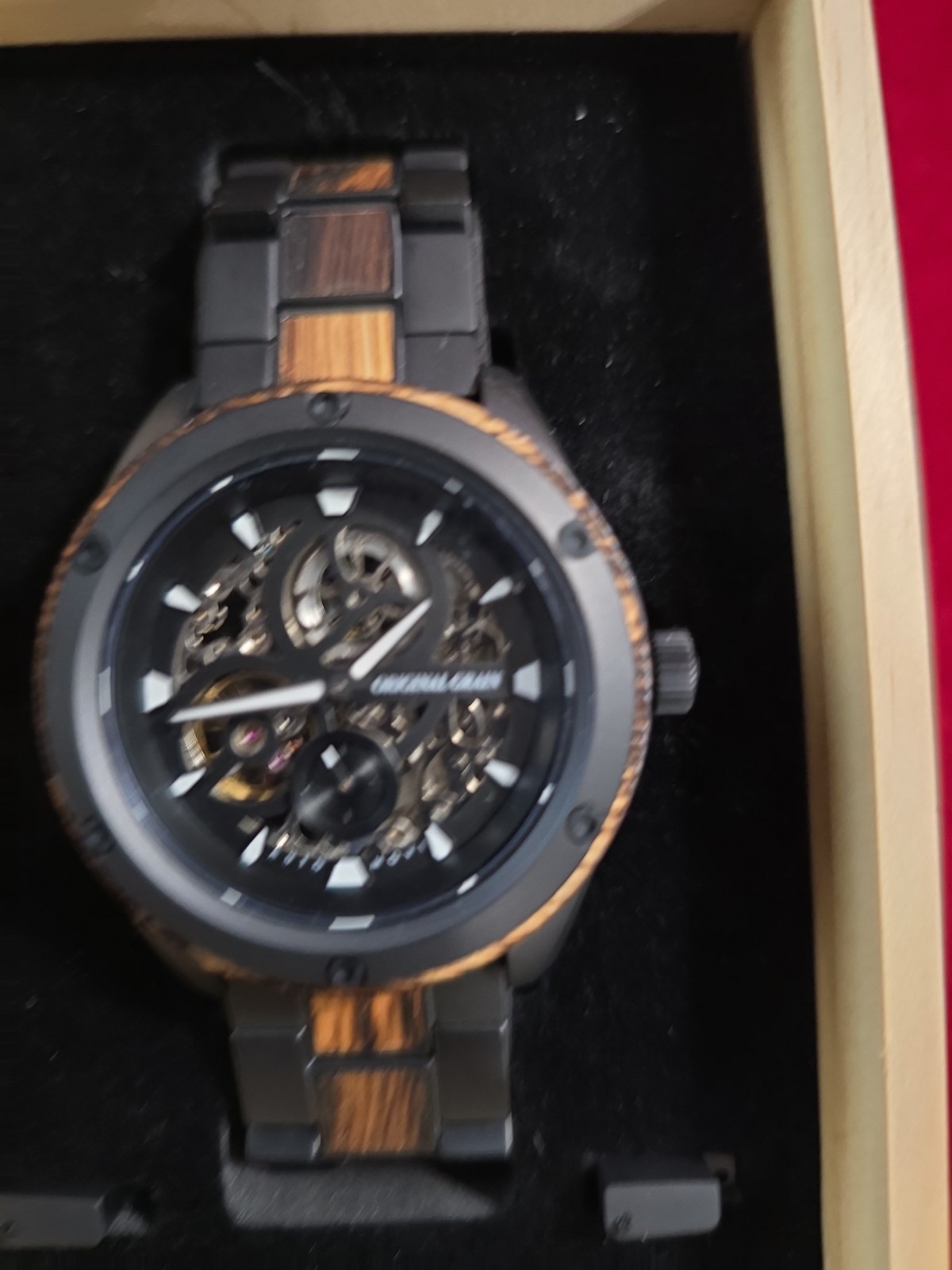 Original Grain Charred Whiskey Rugged Automatic 44mm Men Watch