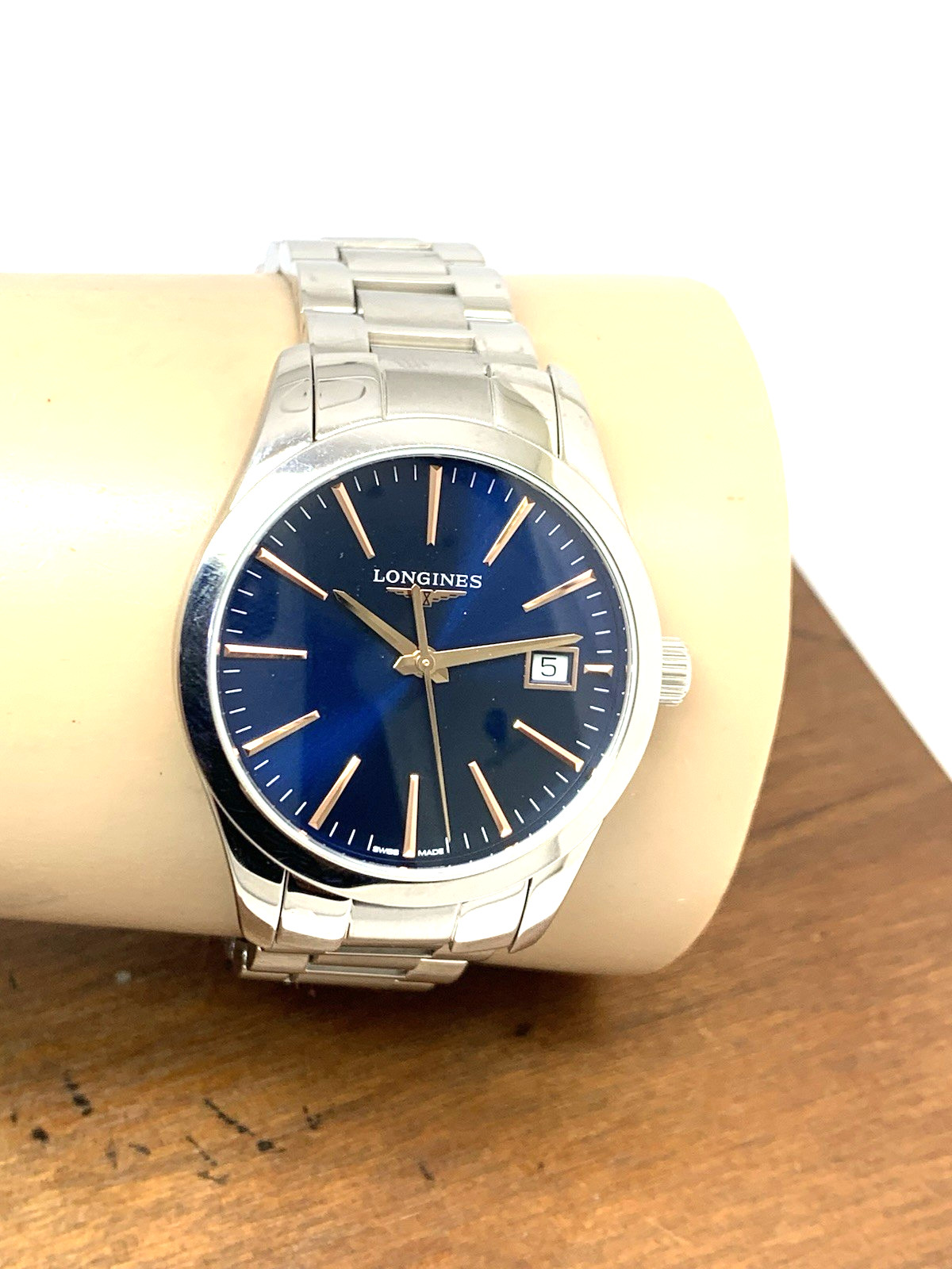 Longines Women’s Watch L23864926 Conquest Swiss Quartz Blue Dial Steel 34mm