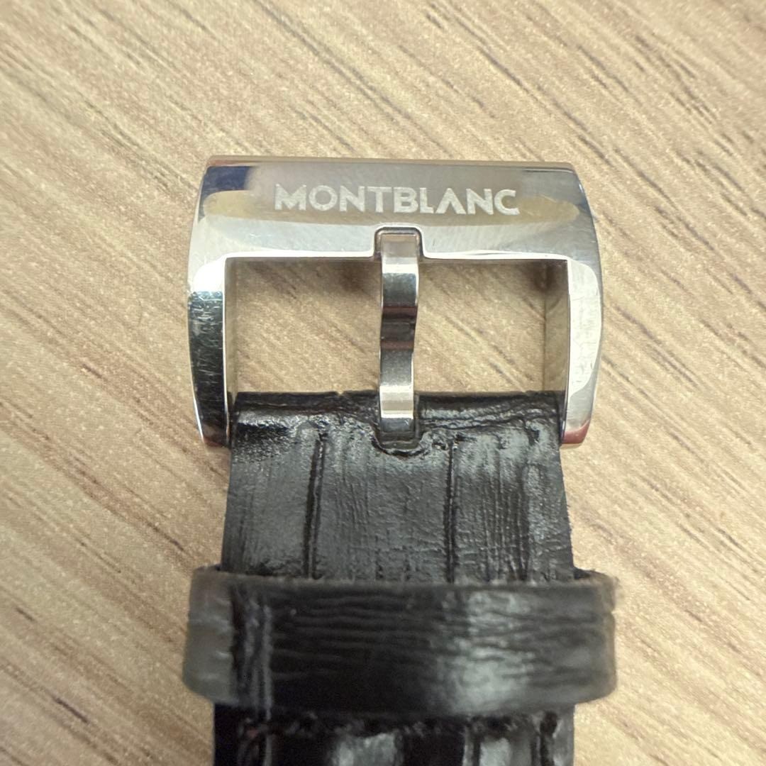 MONTBLANC Ref.7060 Chronograph Silver Dial Quartz Leather Strap 30M Watch