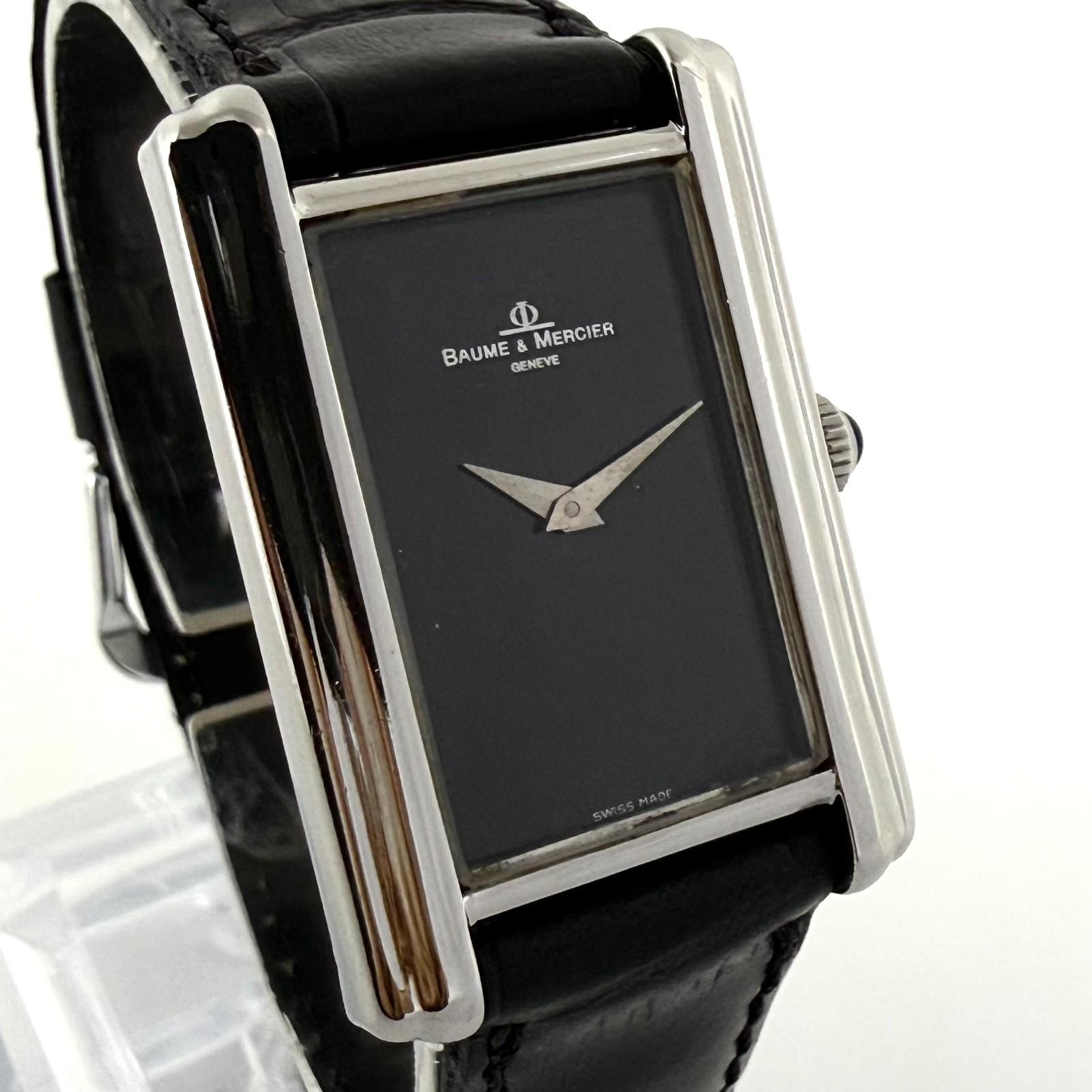 SWISS BAUME MERCIER REF 1724 TANK STYLE MANUAL WIND MINIMALIST RECTANGLE WATCH