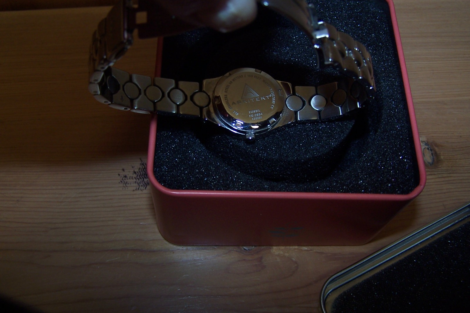 Fossil Arkitekt Watch Women’s Silver Iridescent Purple Rare FS-2884 NIB