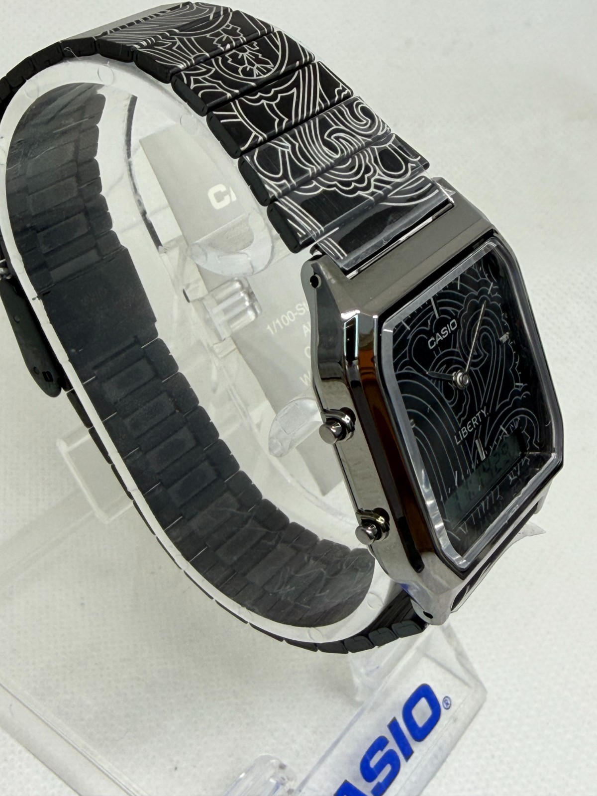 Casio AQ-230EBLT-1ADR x Liberty Analog Digital Black Unisex Watch