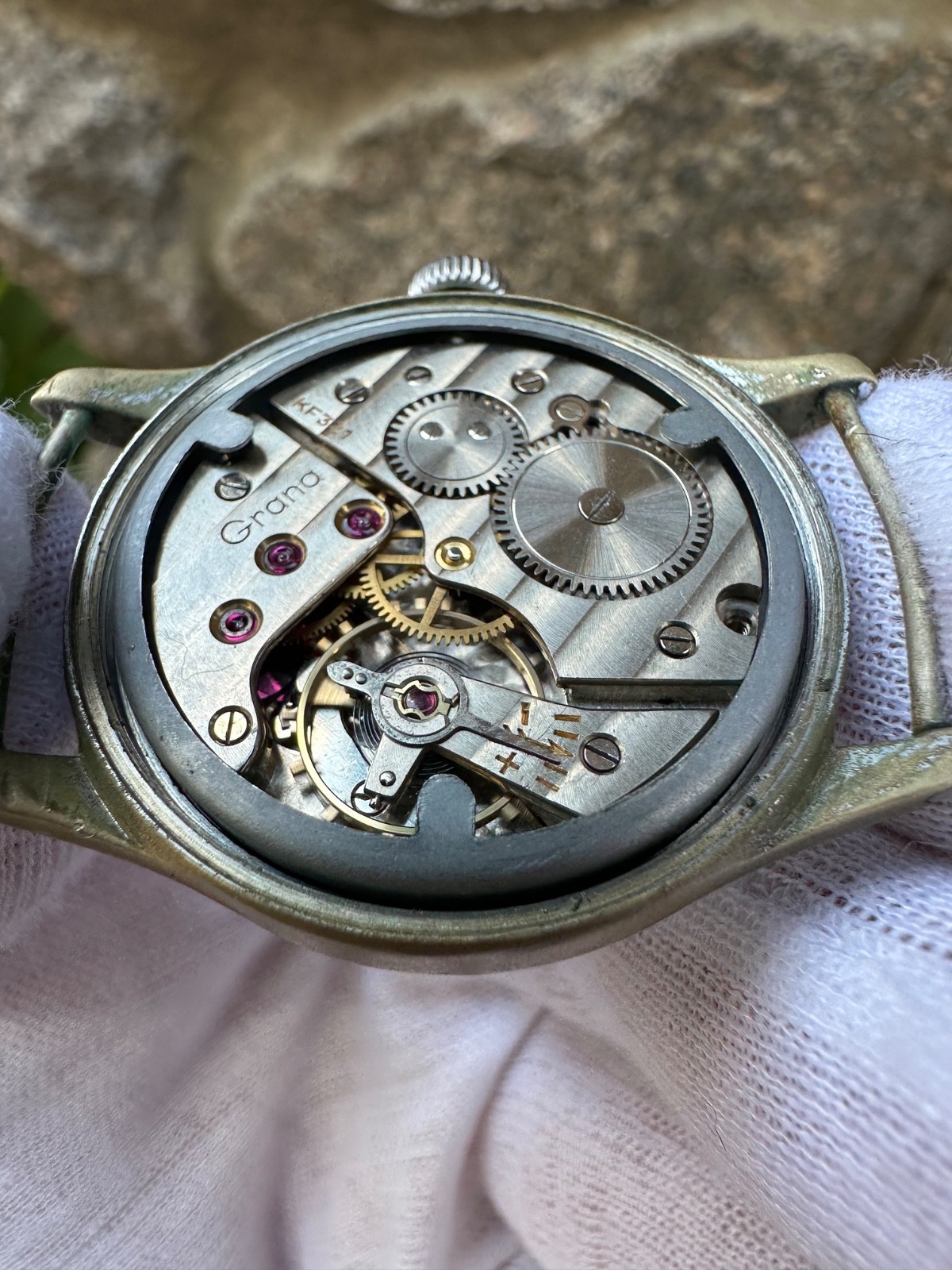 Mechanical Watch Grana DH Germany Wehrmachat WWII 40s’