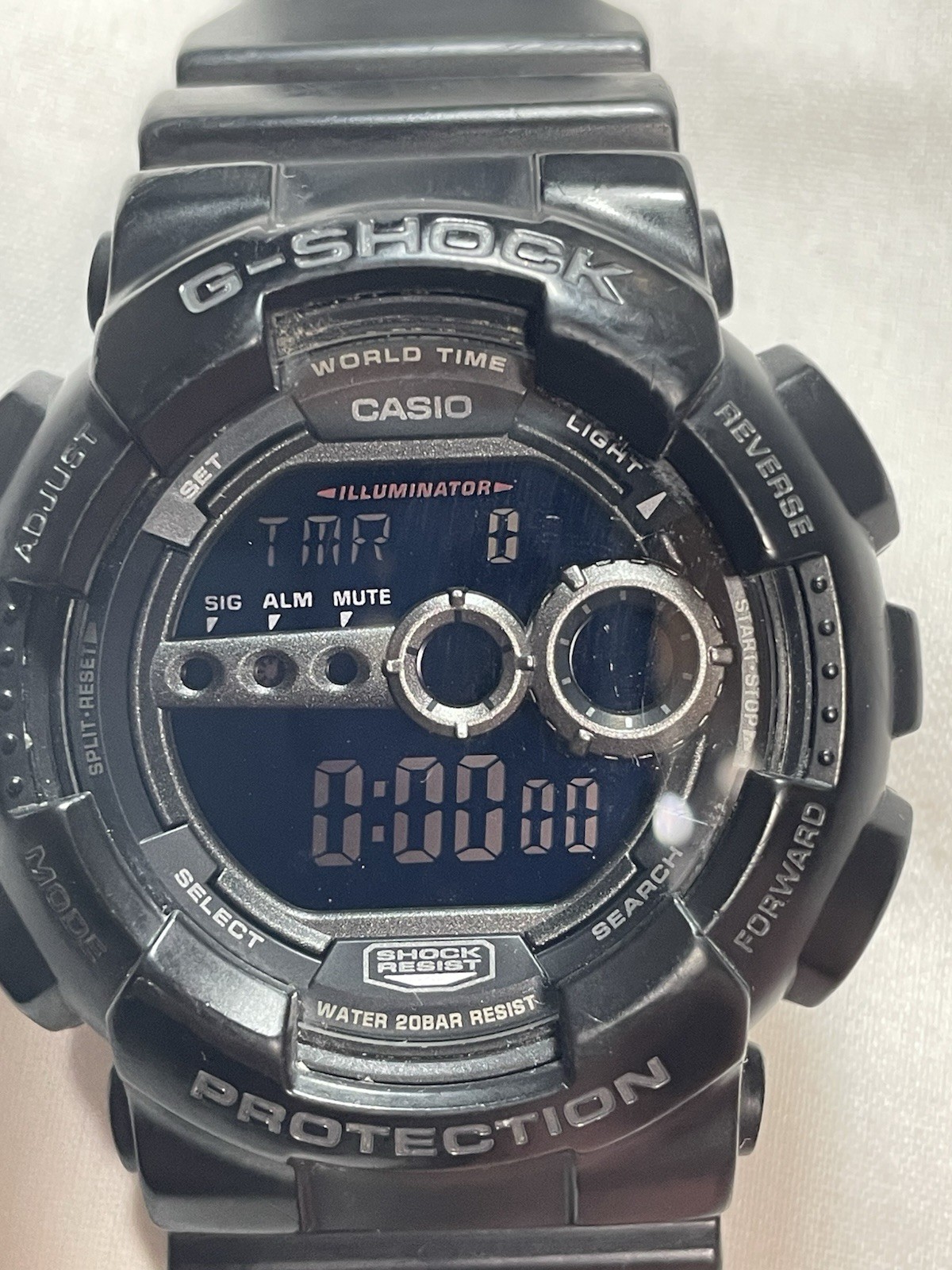 Casio G-Shock GD-100 3263 Black Digital Watch 200M Shock Resist Running