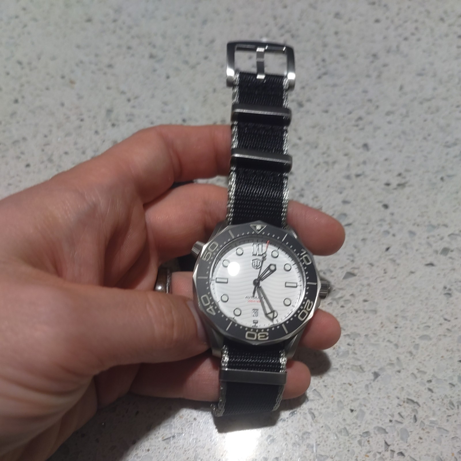 Watchdives WD007 Titanium polar wave dial Dive Watch, PT5000 Automatic
