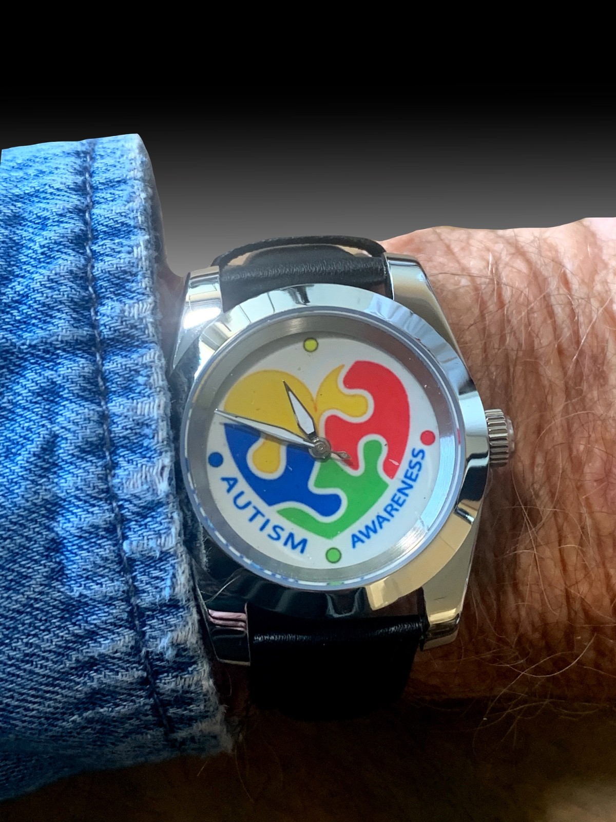 Custom Watch. Autism Awareness Heart Watch
