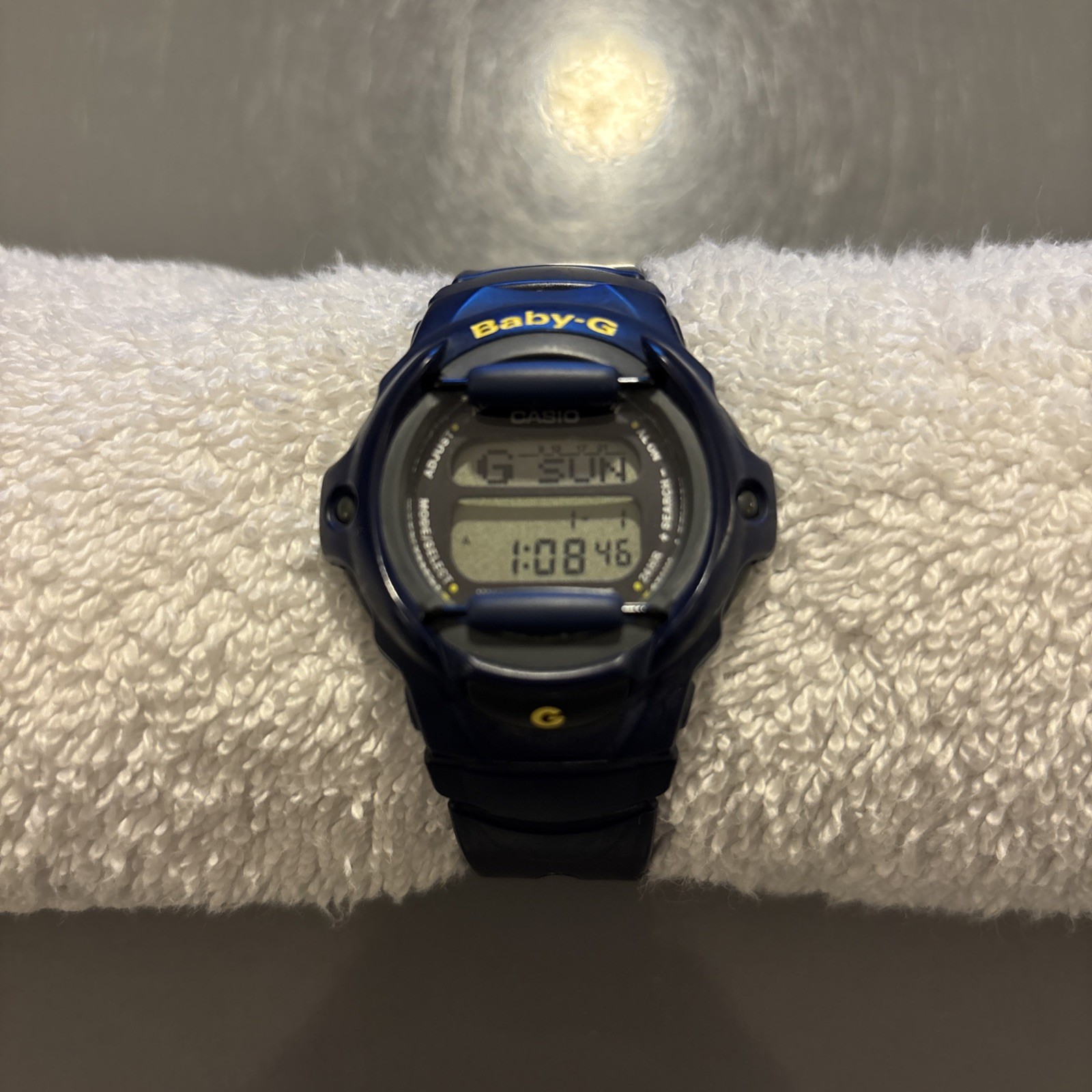 Casio Baby-G Digital Watch BG-151 Navy Blue Gray WR 100m New Battery – Works!