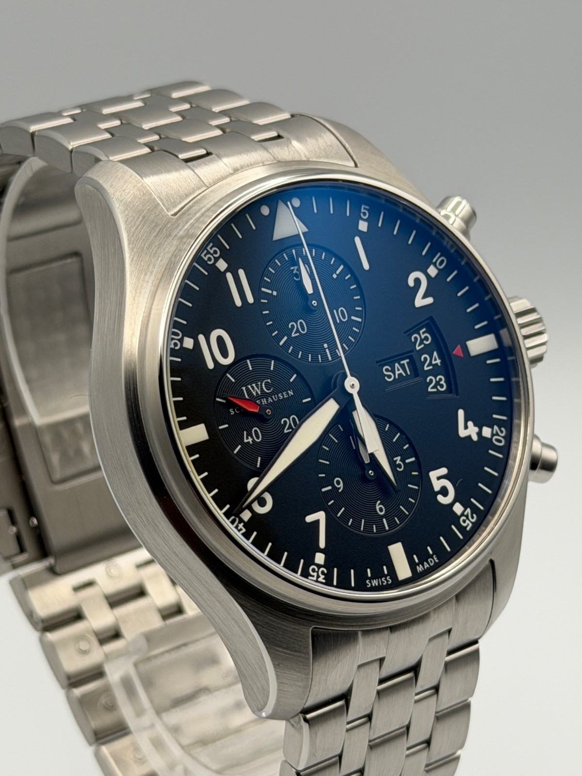 🔥 WEEKEND SPECIAL | IWC Pilot Chronograph IW377704 Black Dial | MINT | Full Set