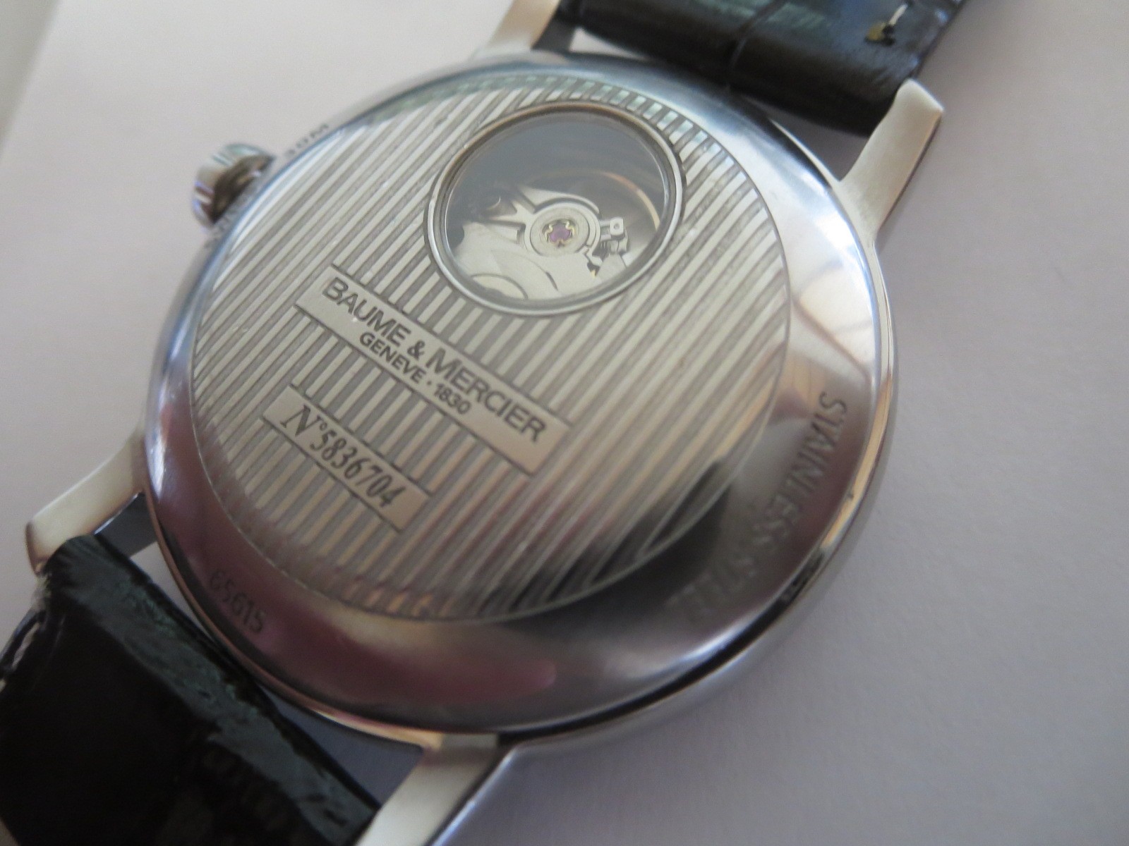 Baume Mercier Classima 65615 Automatic 38mm Silver Roman Dial Dress Watch Swiss