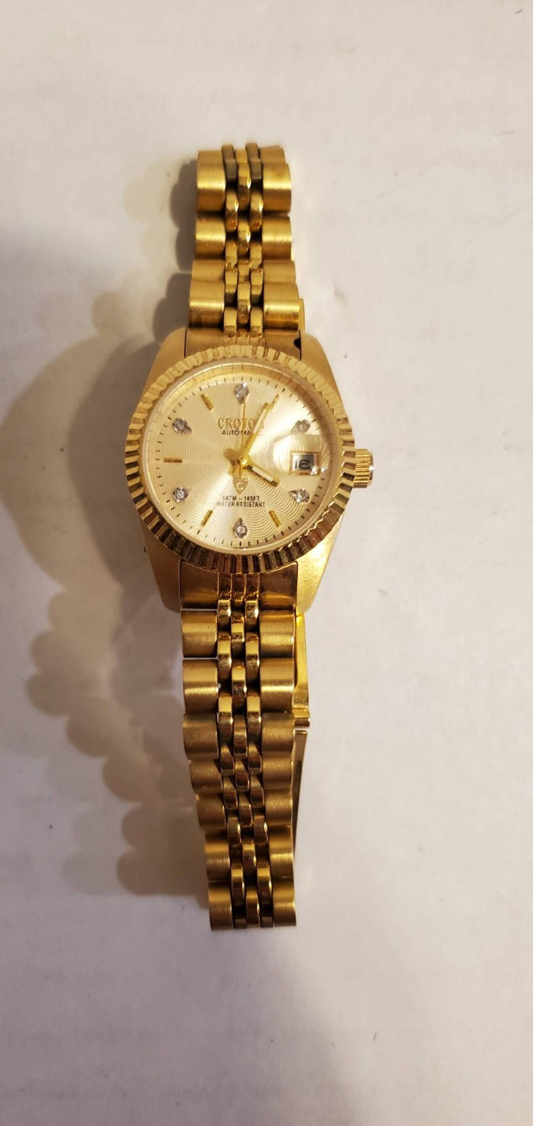 CROTON Japan Automatic Ladies Watch SATM 165ft H20 Resistant Stainless Steel