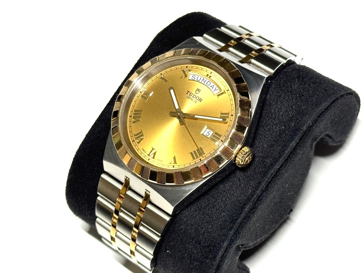 TUDOR Royal 41mm Two-Tone Watch Champagne Dial M28603-0004
