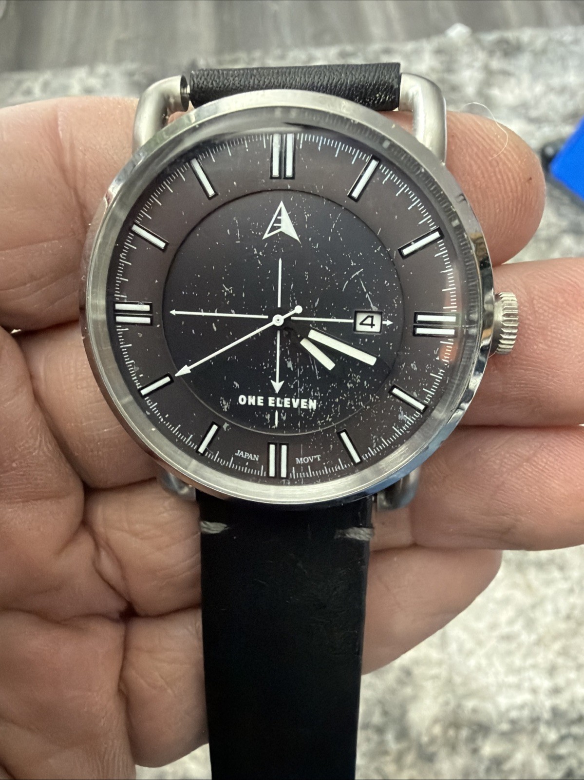 One Eleven 39mm Leather Quartz Analog Watch