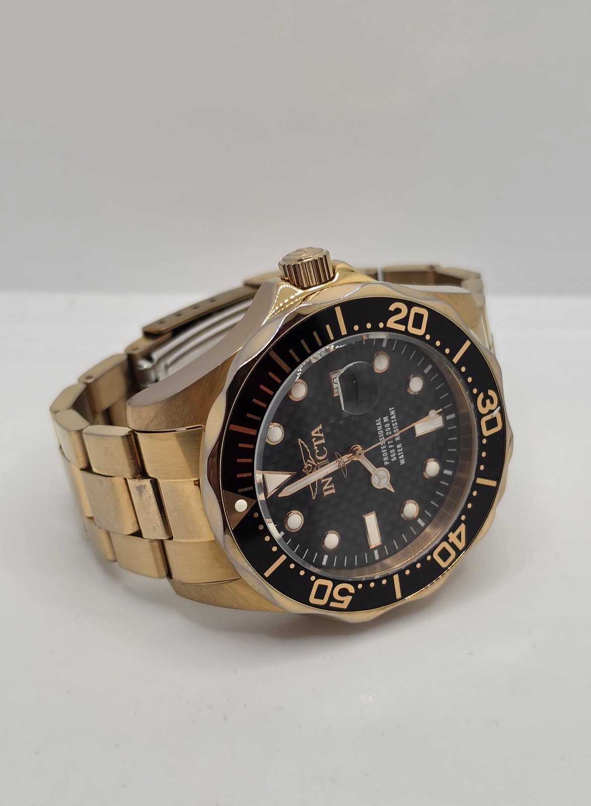 Invicta Pro Diver 14541 Men’s 47mm Rose Gold Black Carbon Fiber Quartz Watch
