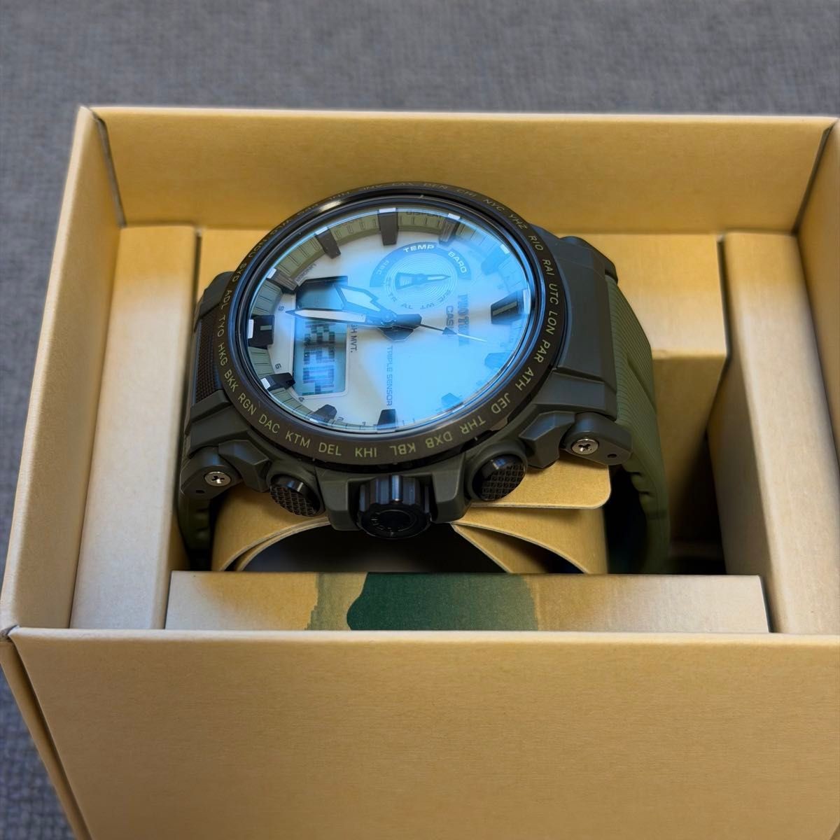 CASIO PRO TREK PRW 61LD 3JF Radio Solar Full Luminous Dial Watch Triple