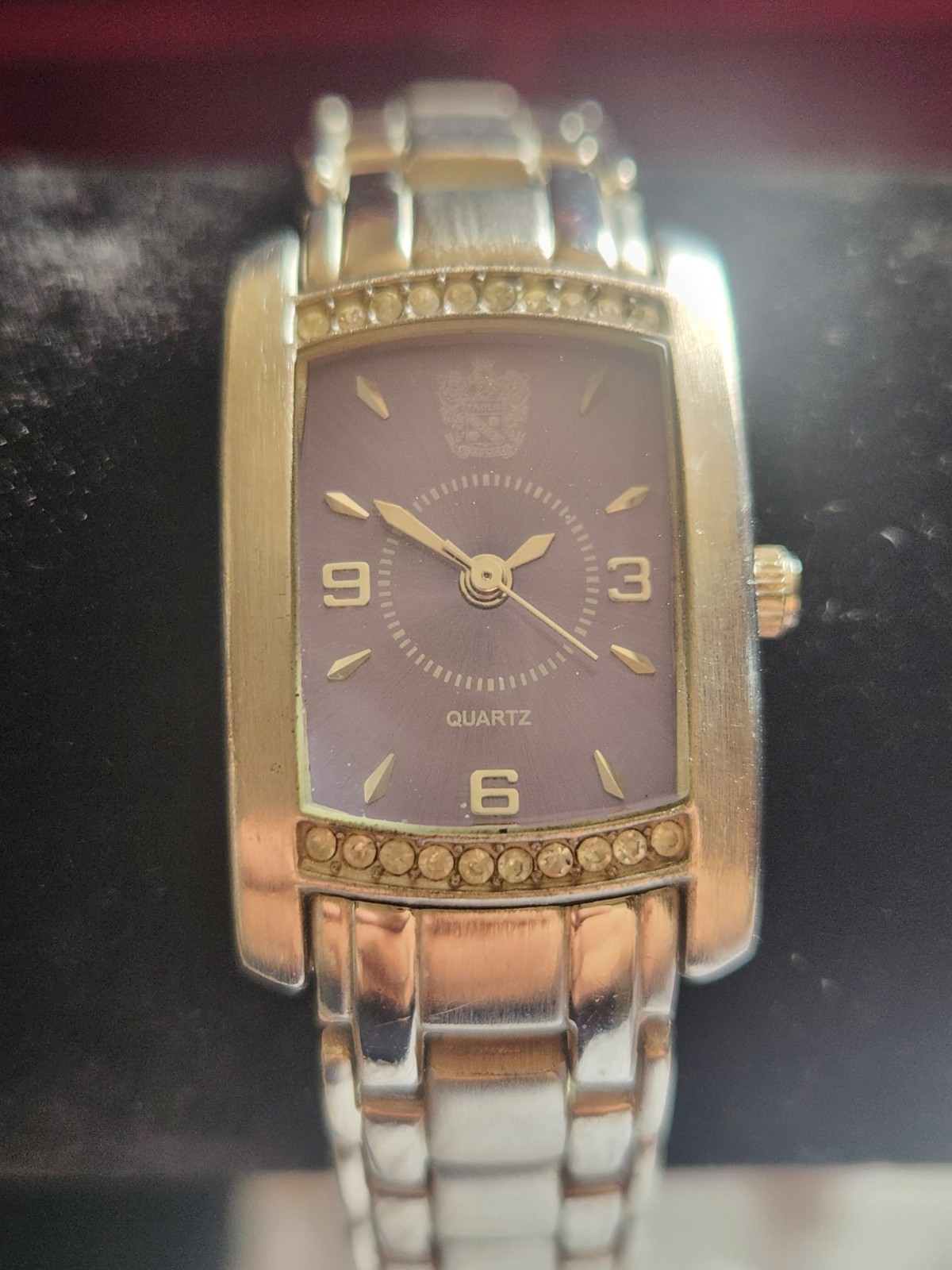 PAOLO GUCCI PG873WB STEEL WOMENS WATCH BLACK DIAL QUARTZ RARE ANALOG
