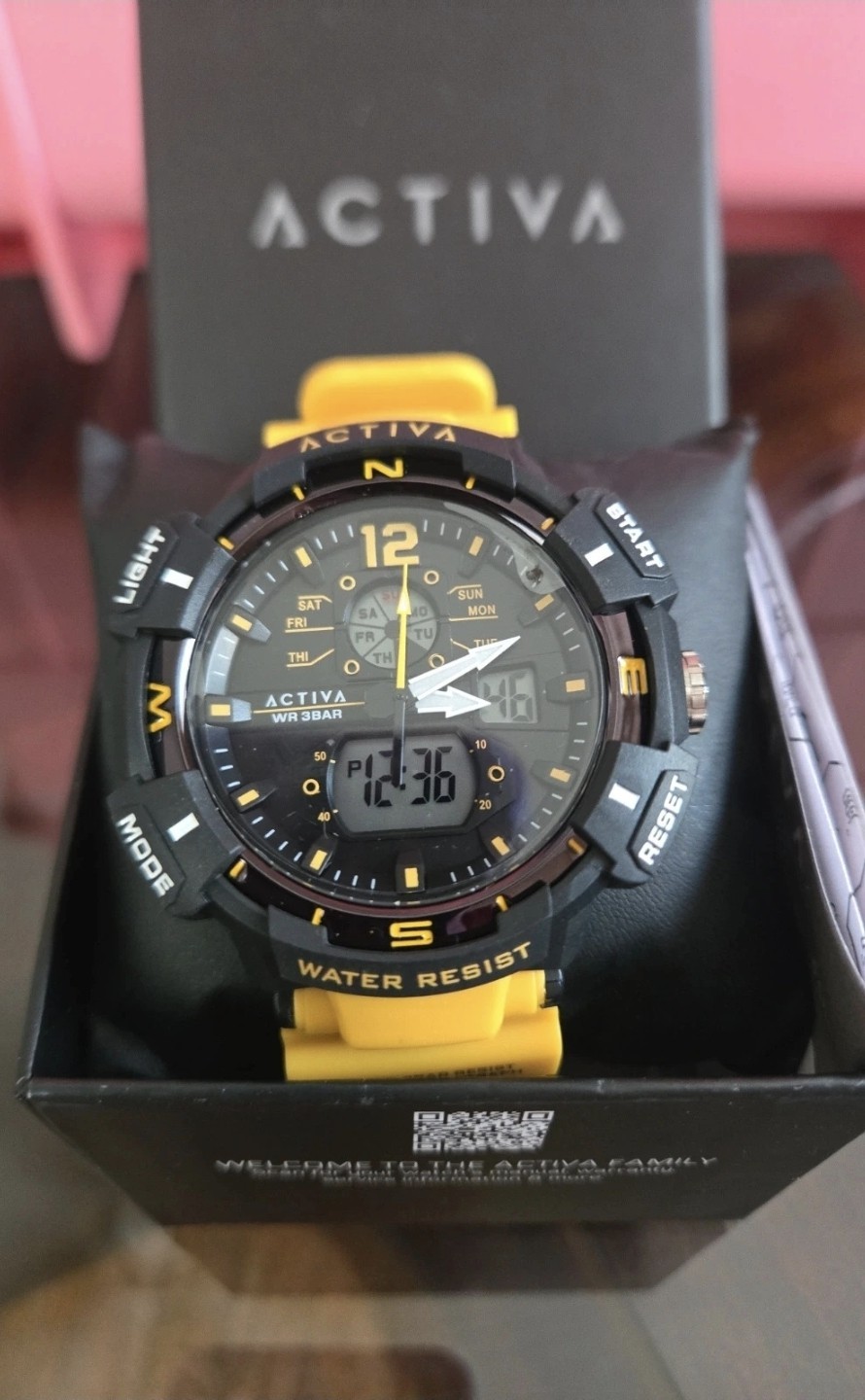 ACW8045-004 Activa X By Invicta Digital Men’s Watch Yellow 53mm