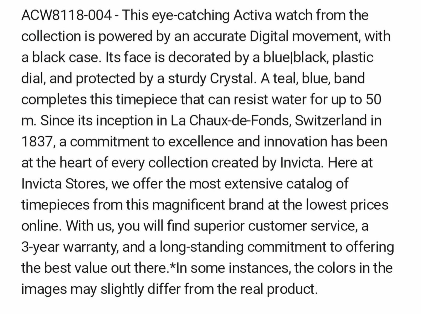 Invicta Watch ACW8118-004