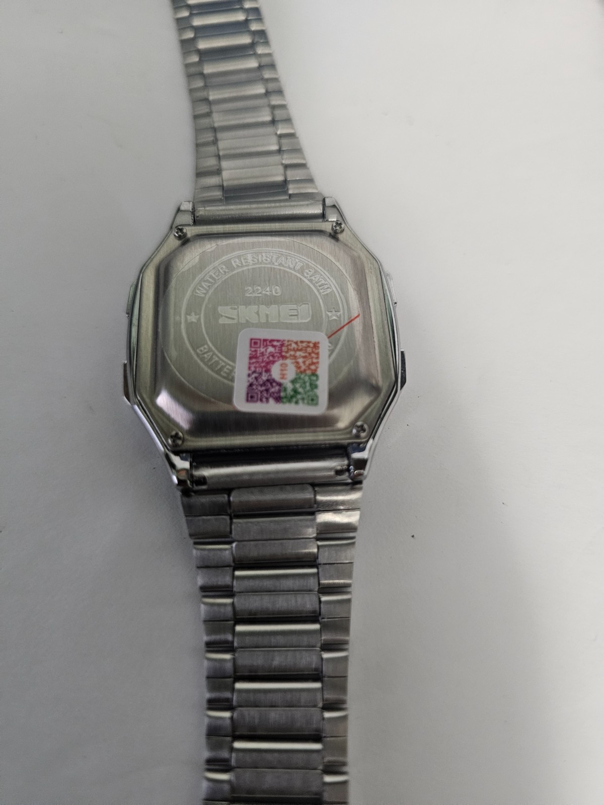 SKMEI 2240 Steel Watches Square Display Classic 3ATM Digital Watch