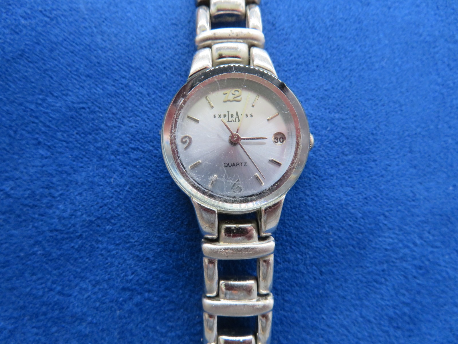 Vintage Ladies LA Express Quartz Silver Tone Watch LAX1391 New Battery