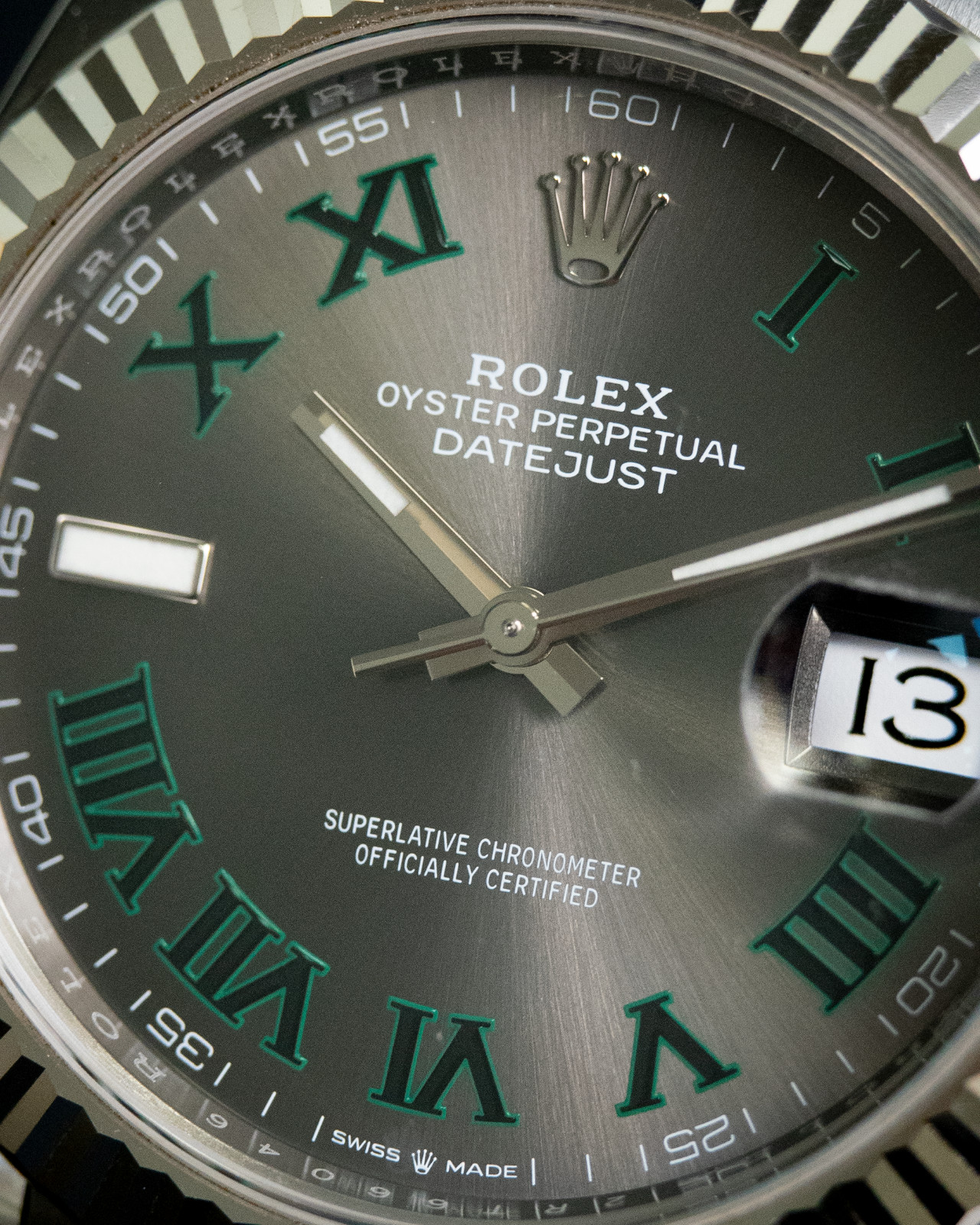 Rolex Datejust 41 126334 Wimbledon Slate Dial Oyster Full Links Box & Papers