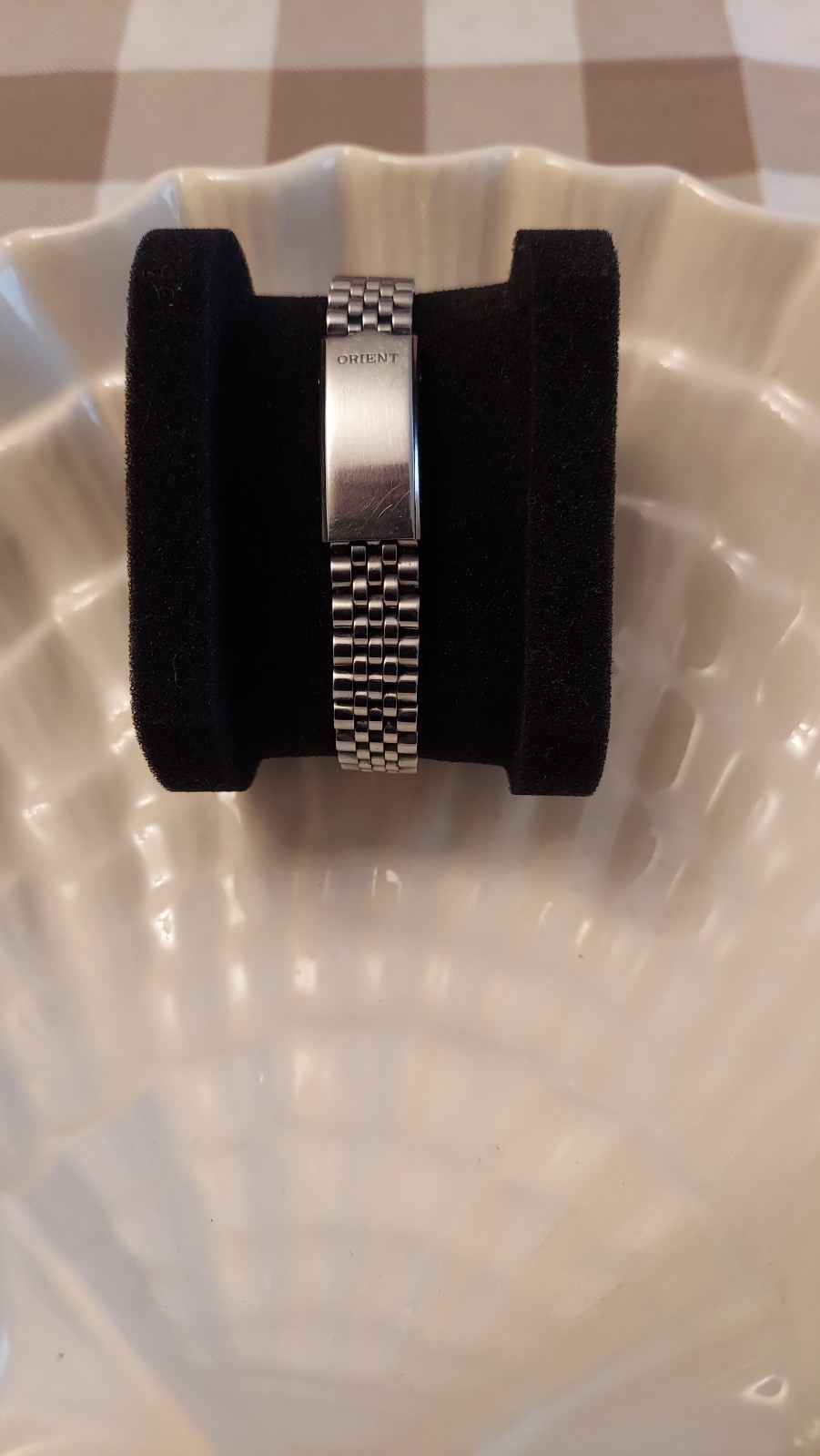 ladies orient watch, day/date, 27mm, stainless