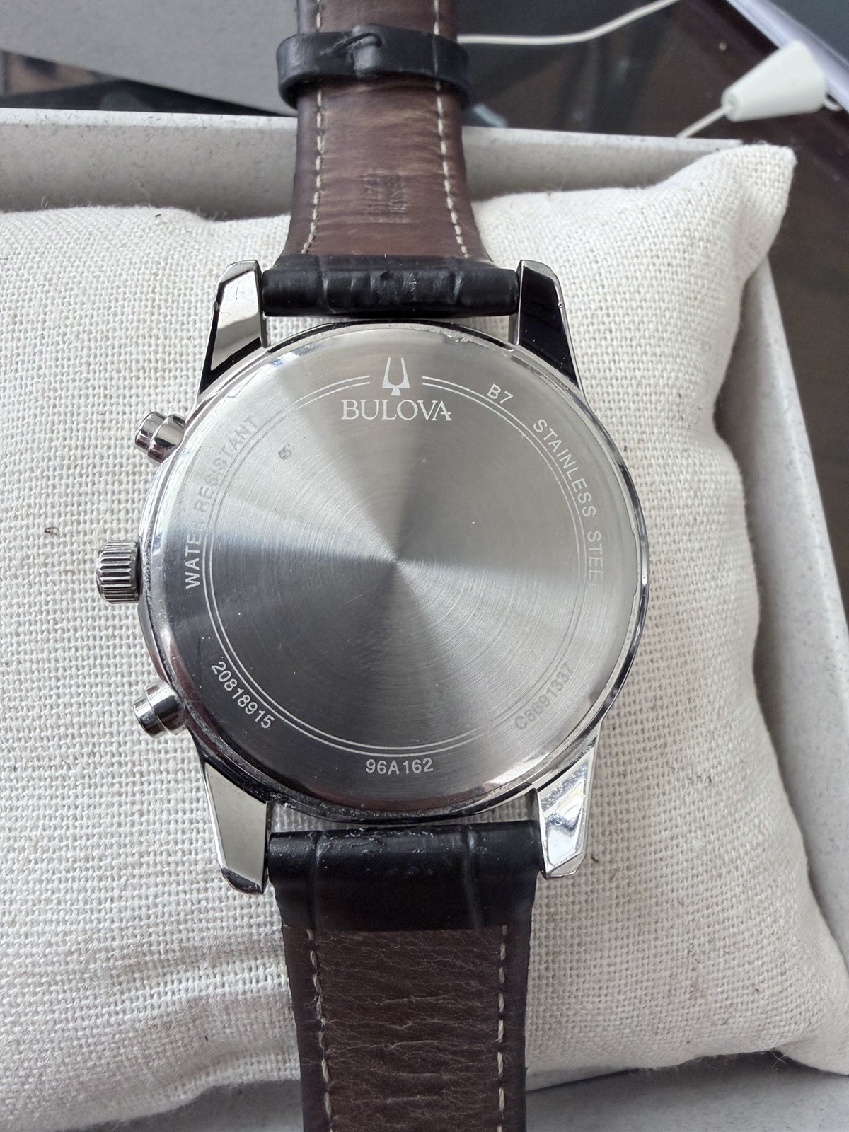 Bulova Classic 96A162 40mm Men’s Analog Dress Watch Chronograph Black Silver