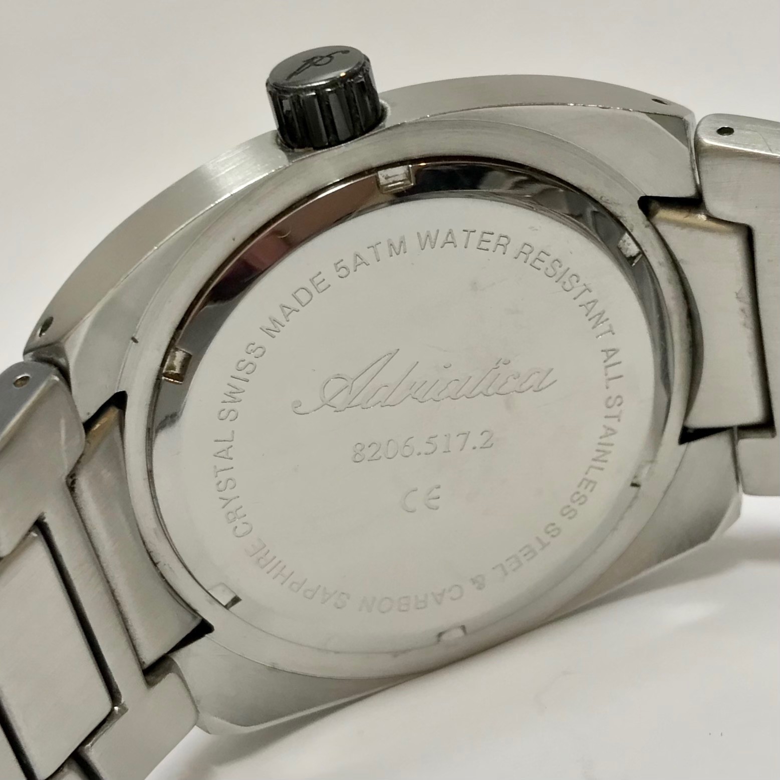 Adriatica A8206.517.2 men’s watch carbon/steel sapphire Ronda 517 5ATM Swiss