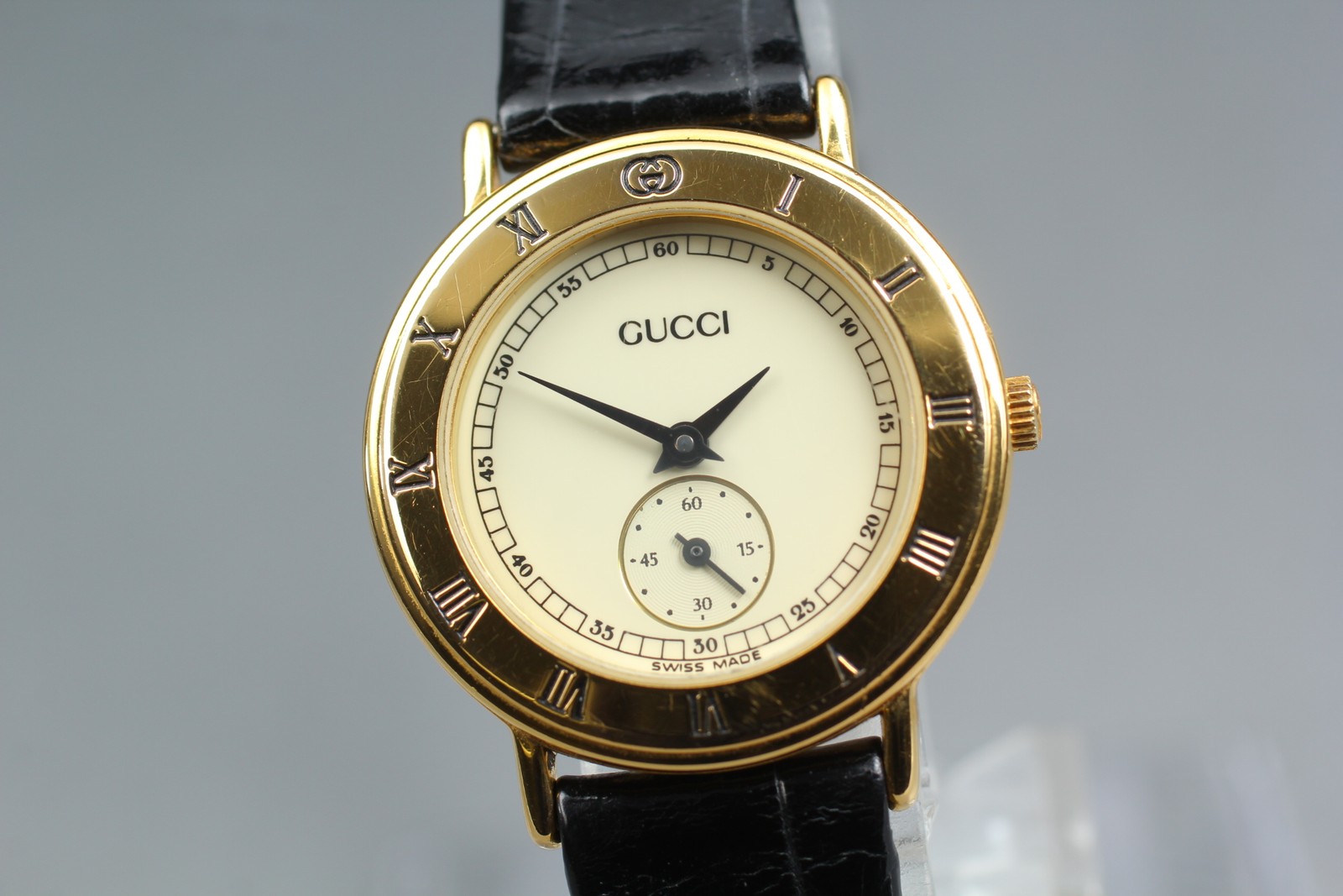 [Near MINT] GUCCI 3000.2.L Small seconds 26mm Ivory Dial Quartz Women’s Watch