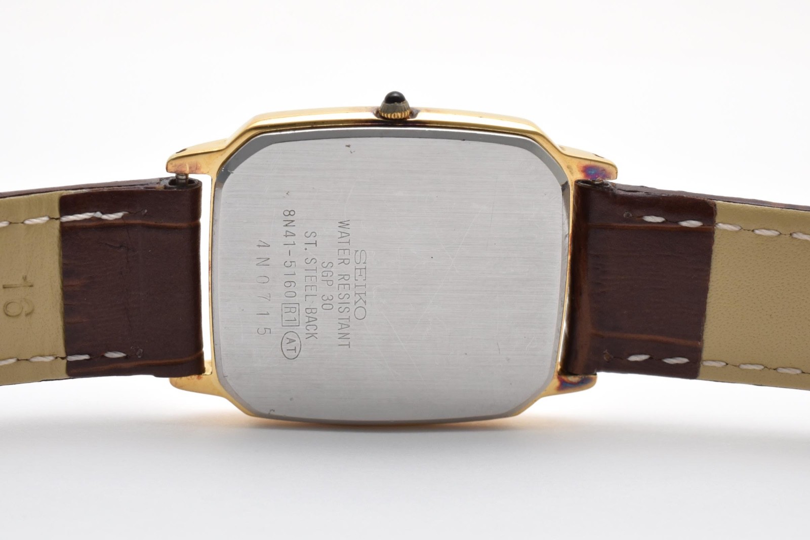 [Exc+5] Vintage Seiko Dolce 8N41-5160 Gold Dial 27mm Quartz Men’s Watch JAPAN