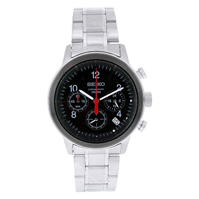 Seiko SSB011 Men’s Quartz Stainless Steel Casual Watch, Color:Silver-Toned
