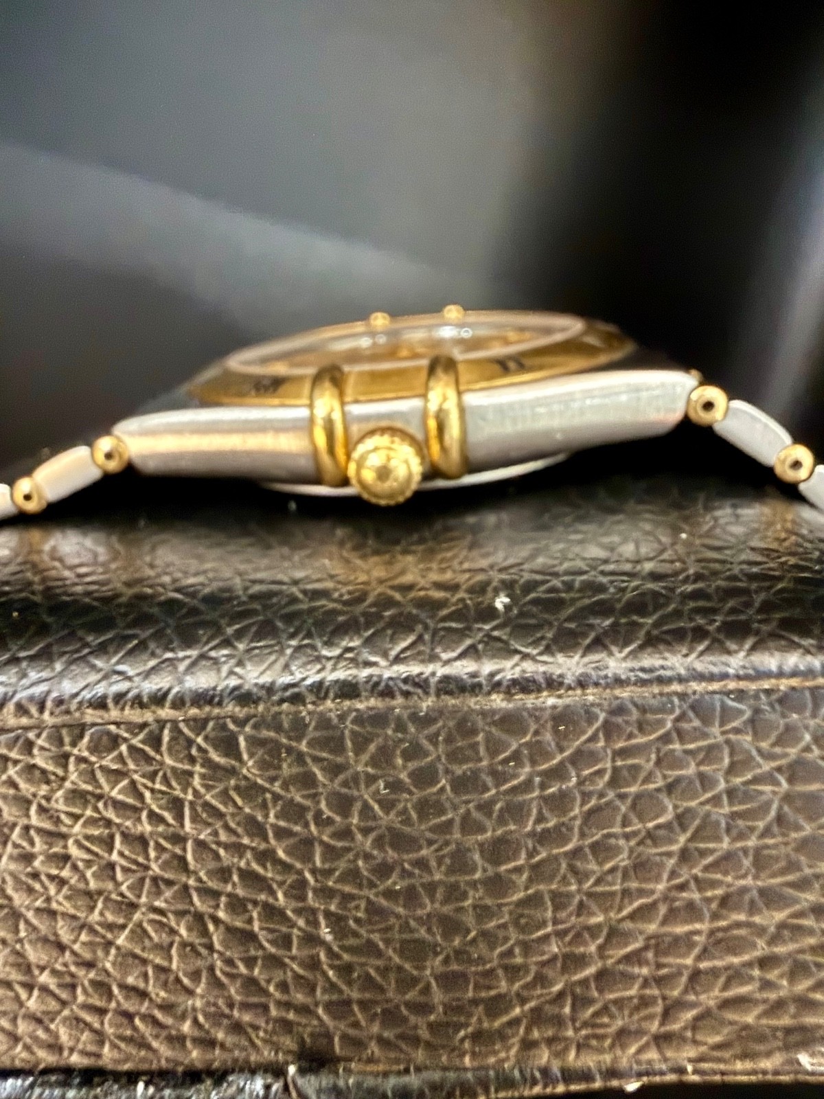 Constellation Two Tone Yellow Gold Diamond Grid pattern dial Integrated bracelet