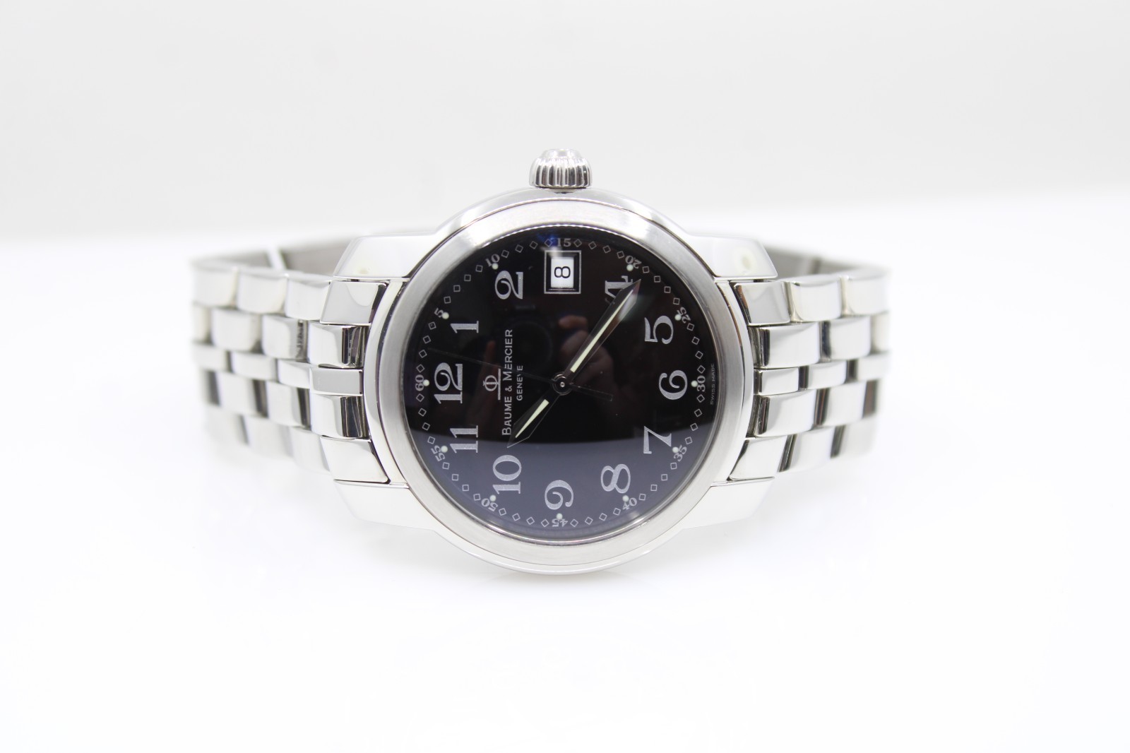 Baume & Mercier Capeland 37mm Black Date Dial Stainless Watch MV045214