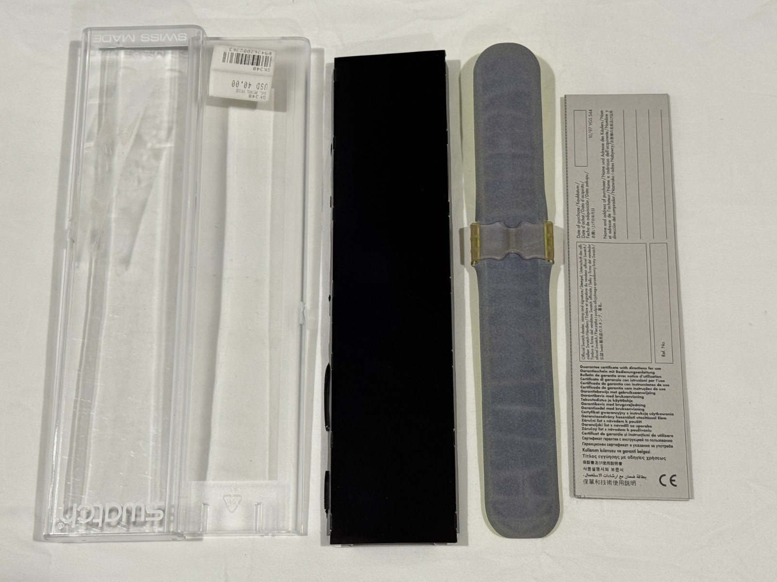 RARE 2001 Swatch SNAP IT ON Collection YELLOW SPRING Watch GK348 VINTAGE