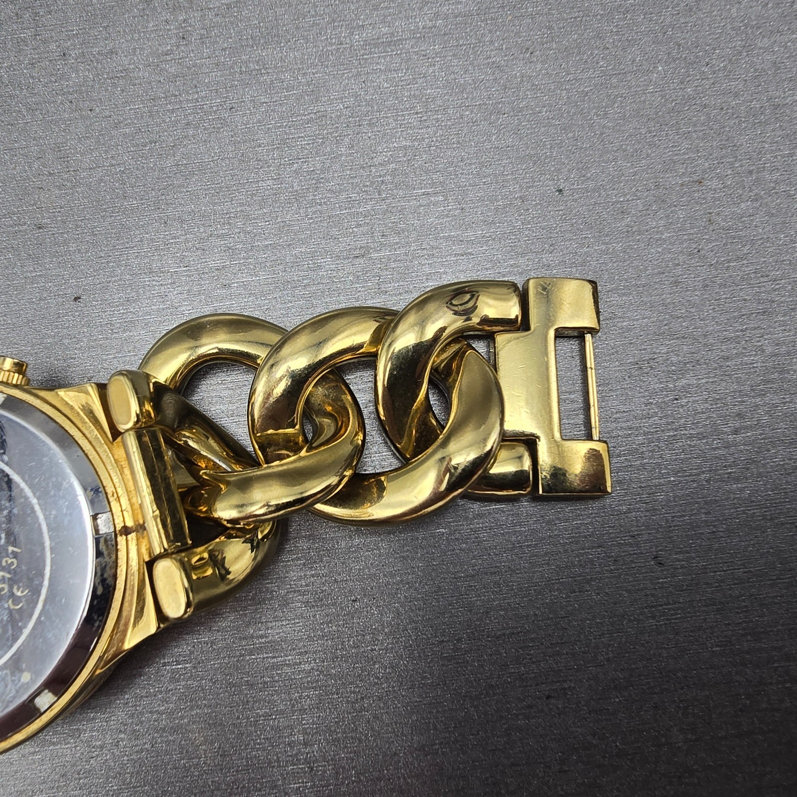 Michael Kors Runway Chronograph Watch Women 38mm Champagne Dial Gold Tone Runs