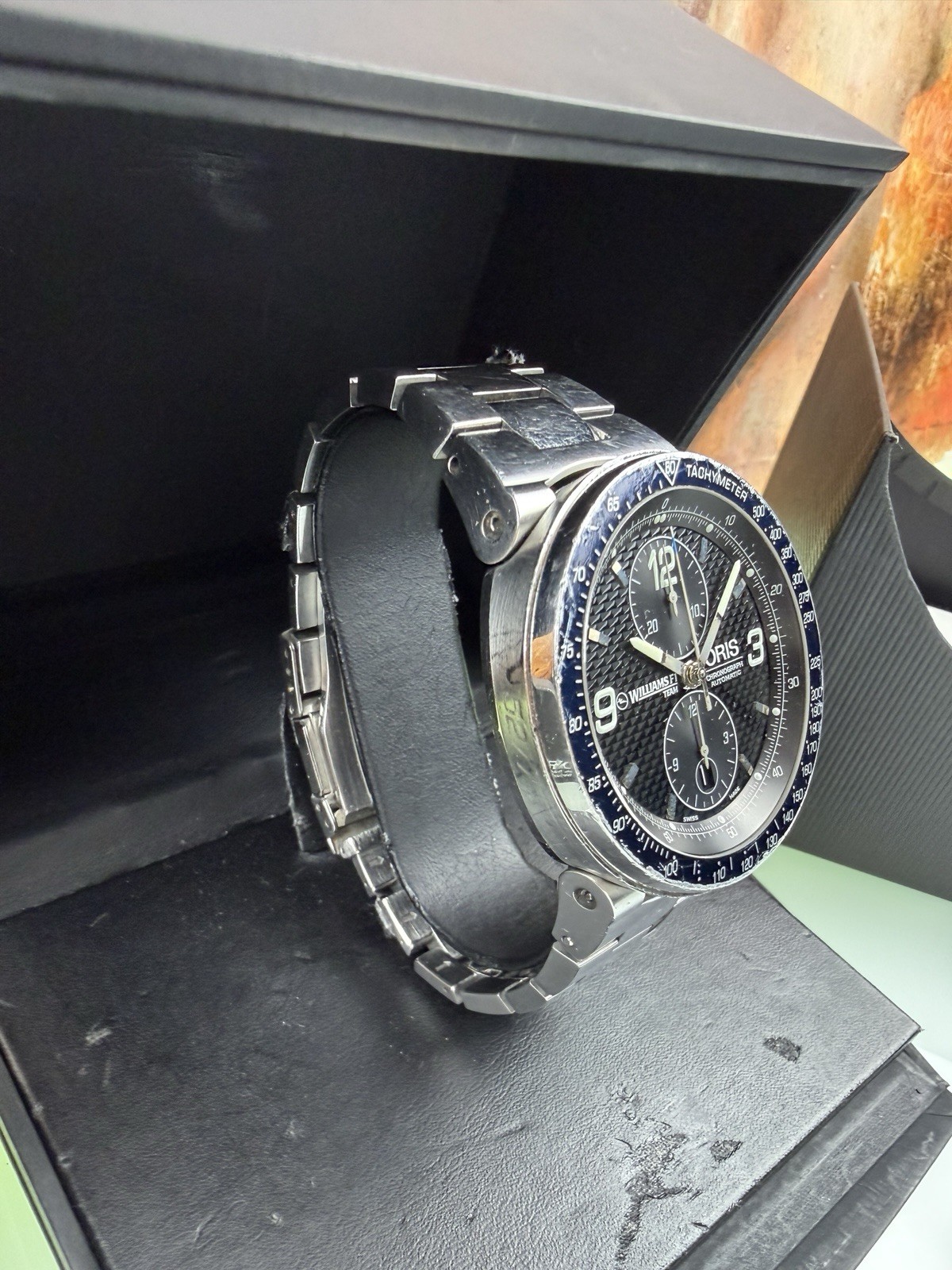 Oris Williams F1 Chronograph 45mm 673 7563 4184 FULL SET AS-IS NON-RUNNING