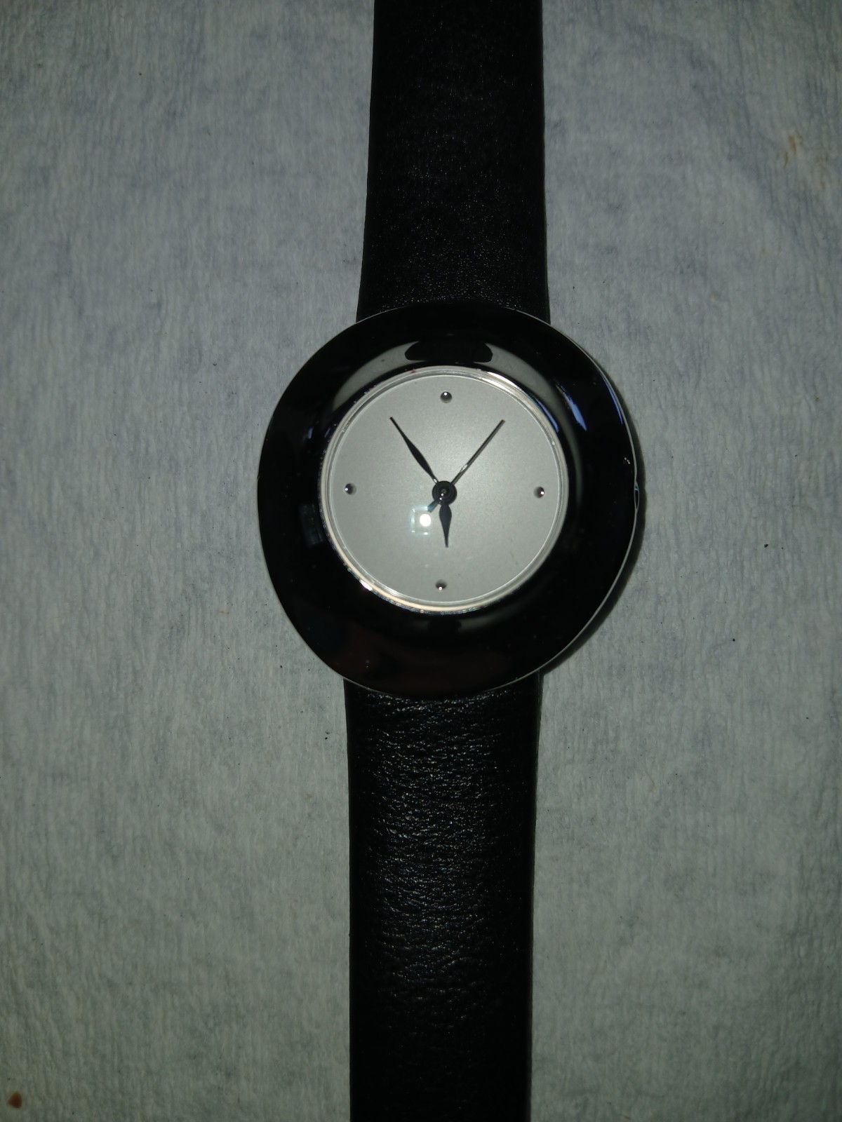 Robert Lee Morris “Moon Crater” Sterling Silver Watch Needs Battery