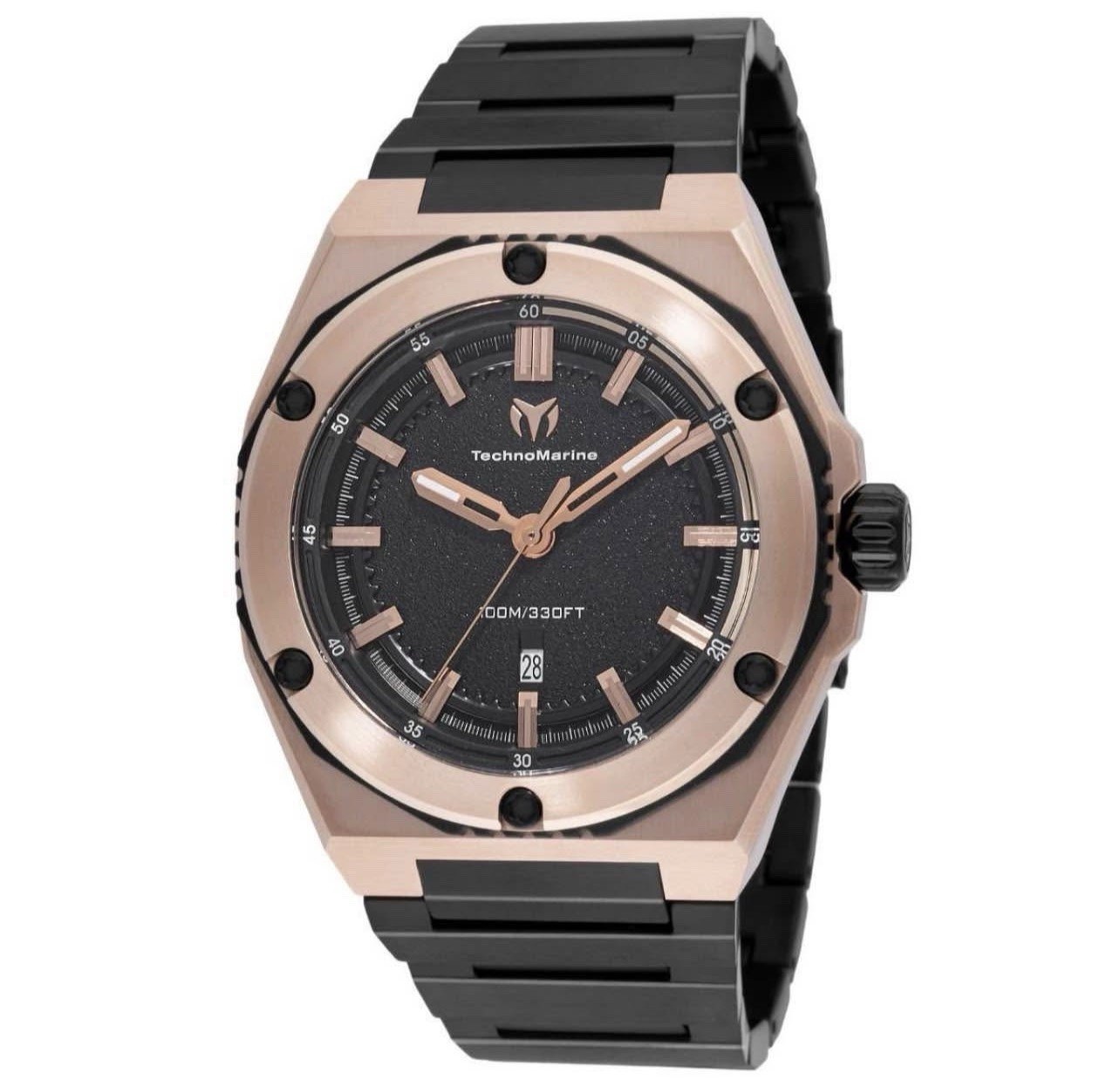 TM-416063 – TechnoMarine Coral Legacy Men’s Watch – 45mm, Black (TM-416063)